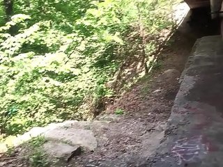 jacking my small dong under the bridge / bruce trail .... fuck so horny